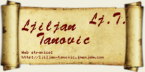 Ljiljan Tanović vizit kartica